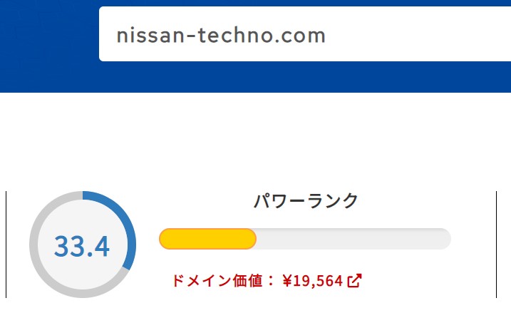 nissan-techno.comドメインパワー